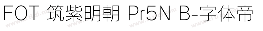FOT 筑紫明朝 Pr5N B字体转换
